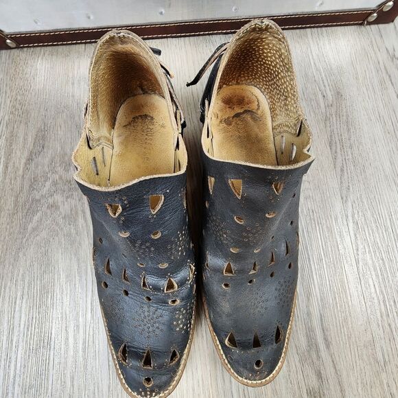 Anthropologie Musse & Cloud Coolise Laser Cut Ankle Boots Size 8 - Picture 3 of 9